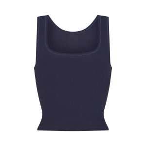 COTTON RIB TANK | NAVY