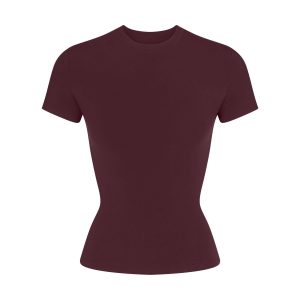 COTTON JERSEY T-SHIRT | CURRANT