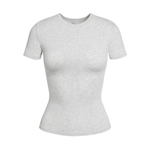 COTTON JERSEY T-SHIRT | LIGHT HEATHER GREY