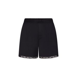 WOVEN SHINE LACE BOXER | ONYX
