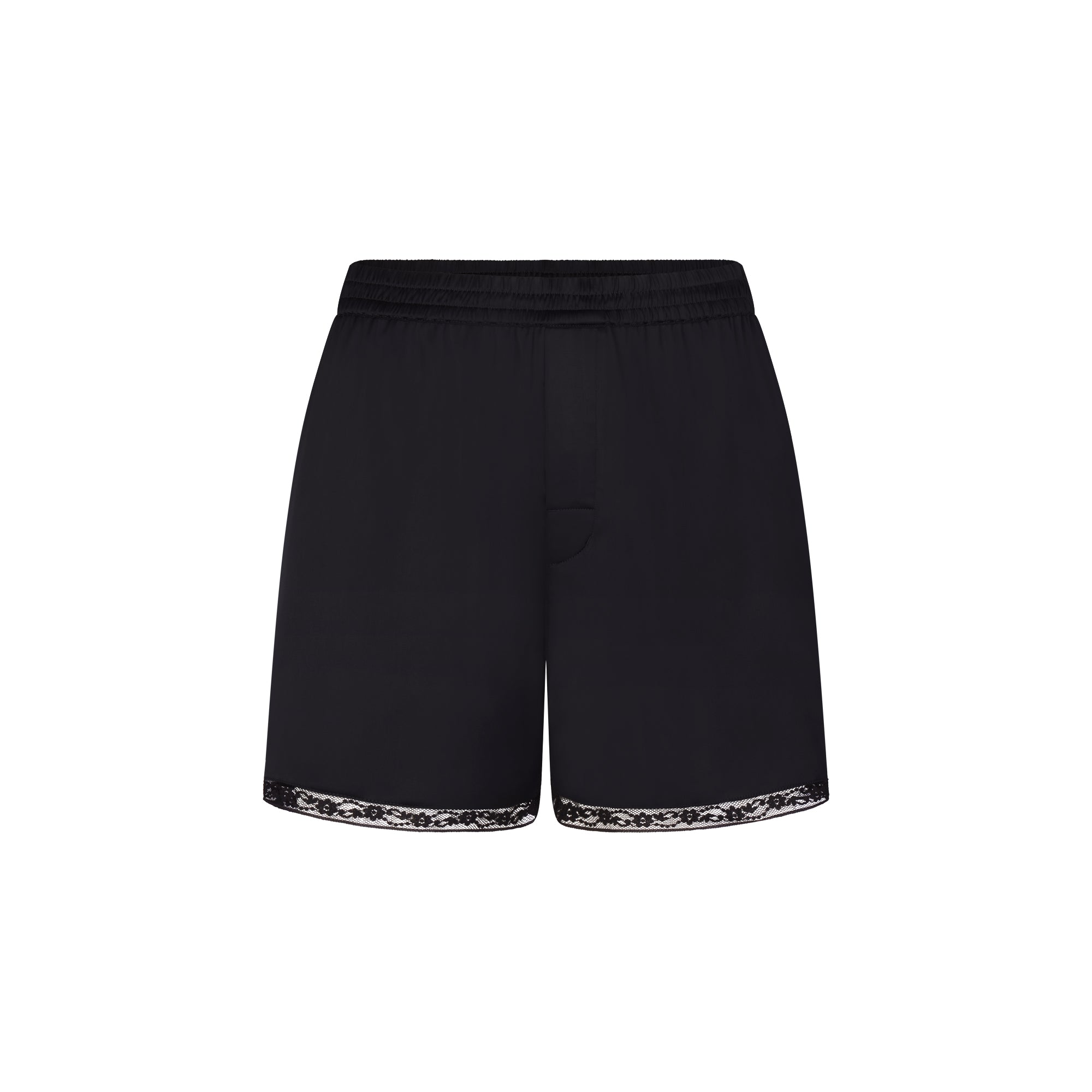 WOVEN SHINE LACE BOXER | ONYX