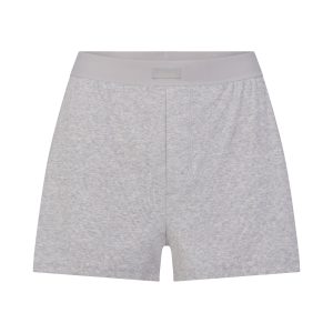 COTTON RIB LOOSE BOXER | LIGHT HEATHER GREY