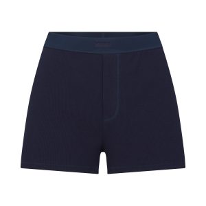 COTTON RIB LOOSE BOXER | NAVY