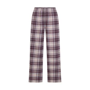 FLANNEL SLEEP OVERSIZED PANT | IRIS MICA PLAID