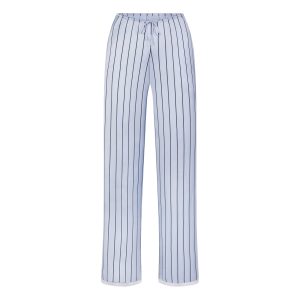 WOVEN SHINE LACE PANT | PERIWINKLE WIDE STRIPE