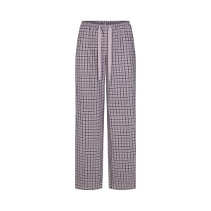 COTTON POPLIN SLEEP OVERSIZED PANT | IRIS MICA NAVY CHECK