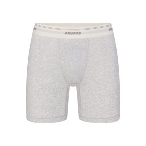 SKIMS COTTON RIB MENS 5 BOXER BRIEF | LIGHT HEATHER GREY