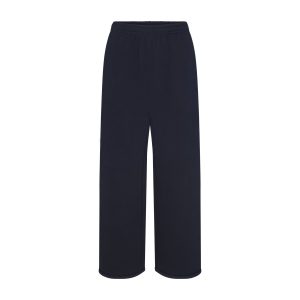 COTTON FLEECE OVERSIZED STRAIGHT LEG PANT | NAVY