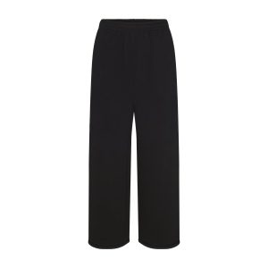 COTTON FLEECE OVERSIZED STRAIGHT LEG PANT | ONYX