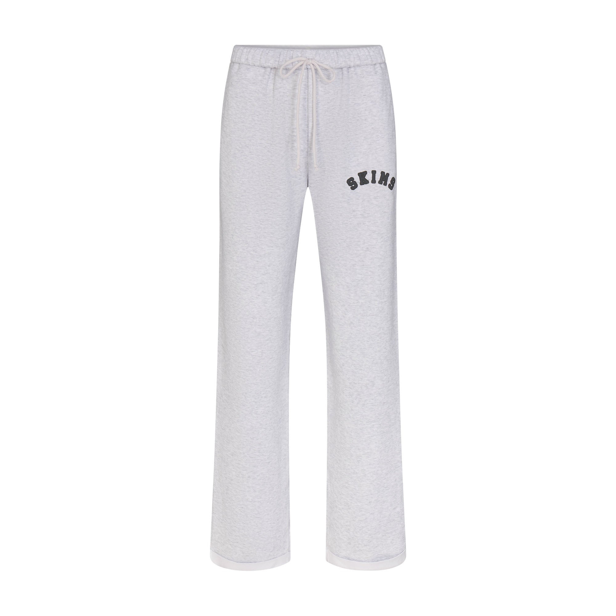 COTTON FLEECE LOGO CLASSIC STRAIGHT LEG PANT | LIGHT HEATHER GREY WITH ONYX LOGO