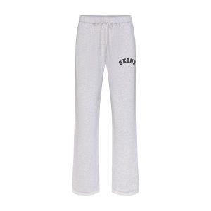 COTTON FLEECE LOGO CLASSIC STRAIGHT LEG PANT | LIGHT HEATHER GREY WITH ONYX LOGO