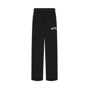 COTTON FLEECE CLASSIC STRAIGHT LEG PANT | ONYX SNOW ARCHED SKIMS LOGO