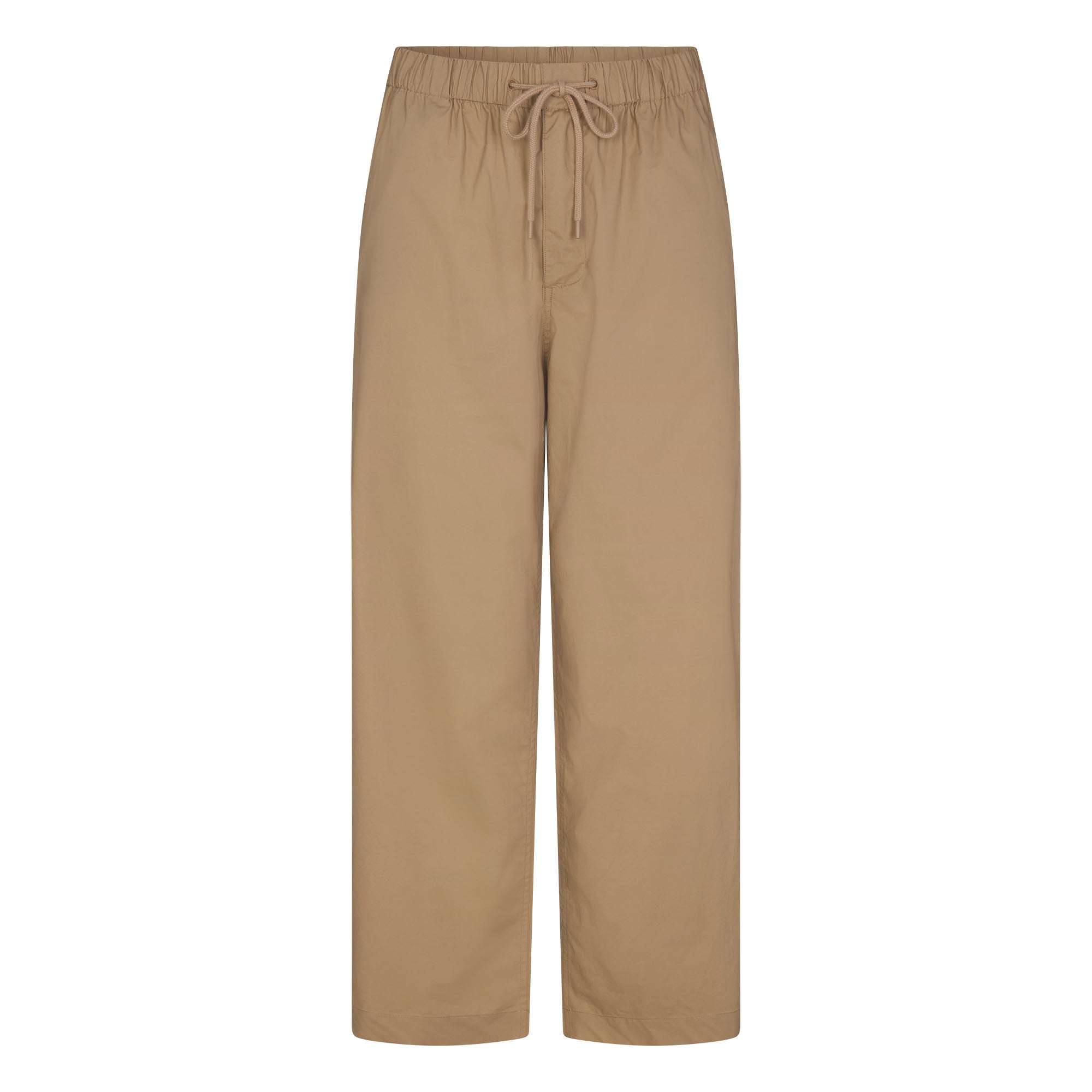 WOVEN COTTON OVERSIZED STRAIGHT LEG PANT | DESERT