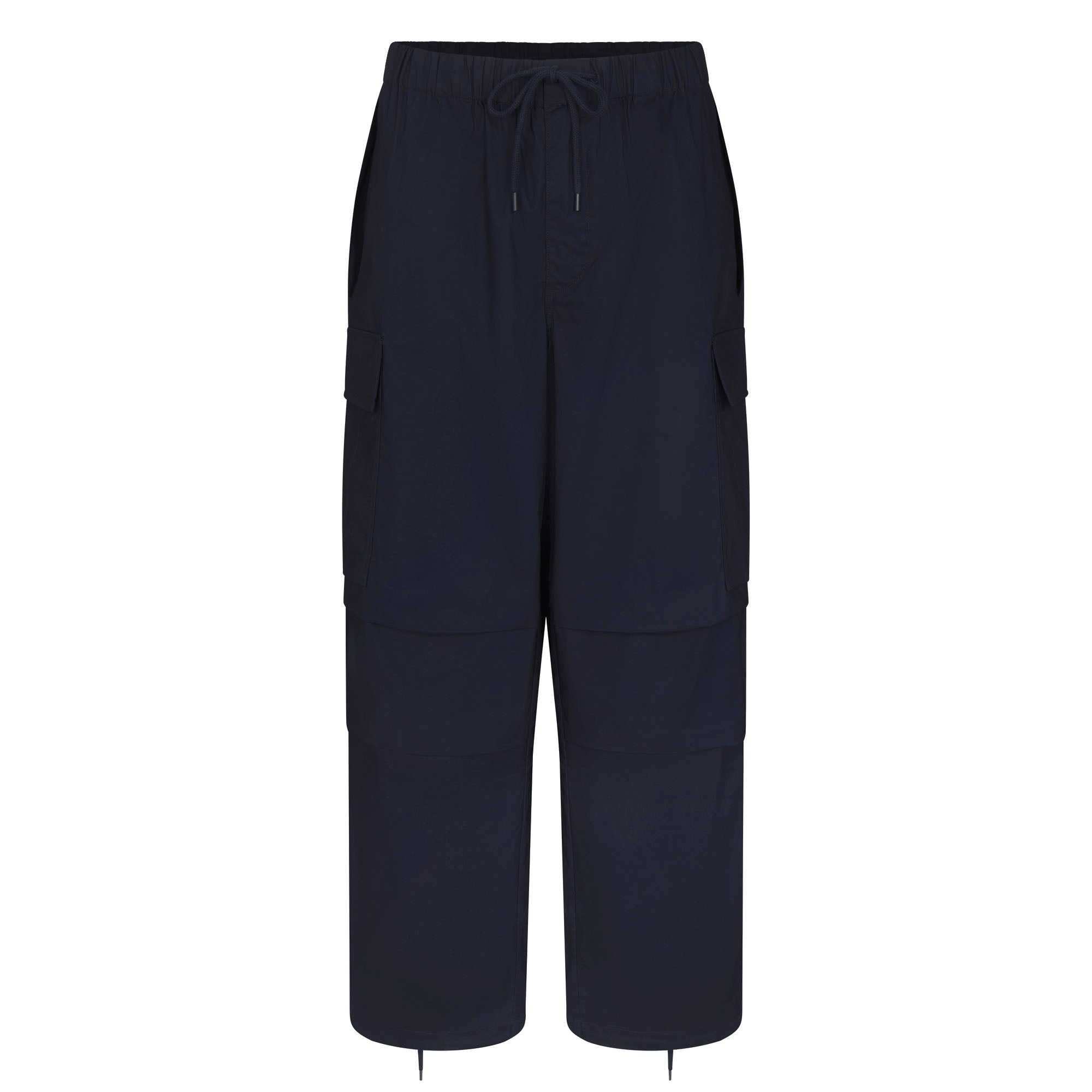 WOVEN COTTON OVERSIZED LOW RISE CARGO PANT | NAVY