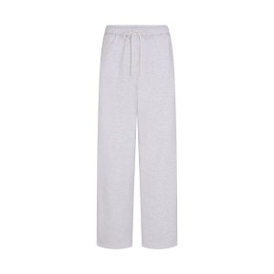 COTTON FLEECE CLASSIC STRAIGHT LEG PANT | LIGHT HEATHER GREY ARCHED SKIMS PLAID