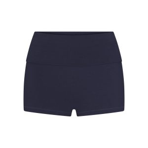 COTTON JERSEY FOLDOVER SHORT | NAVY