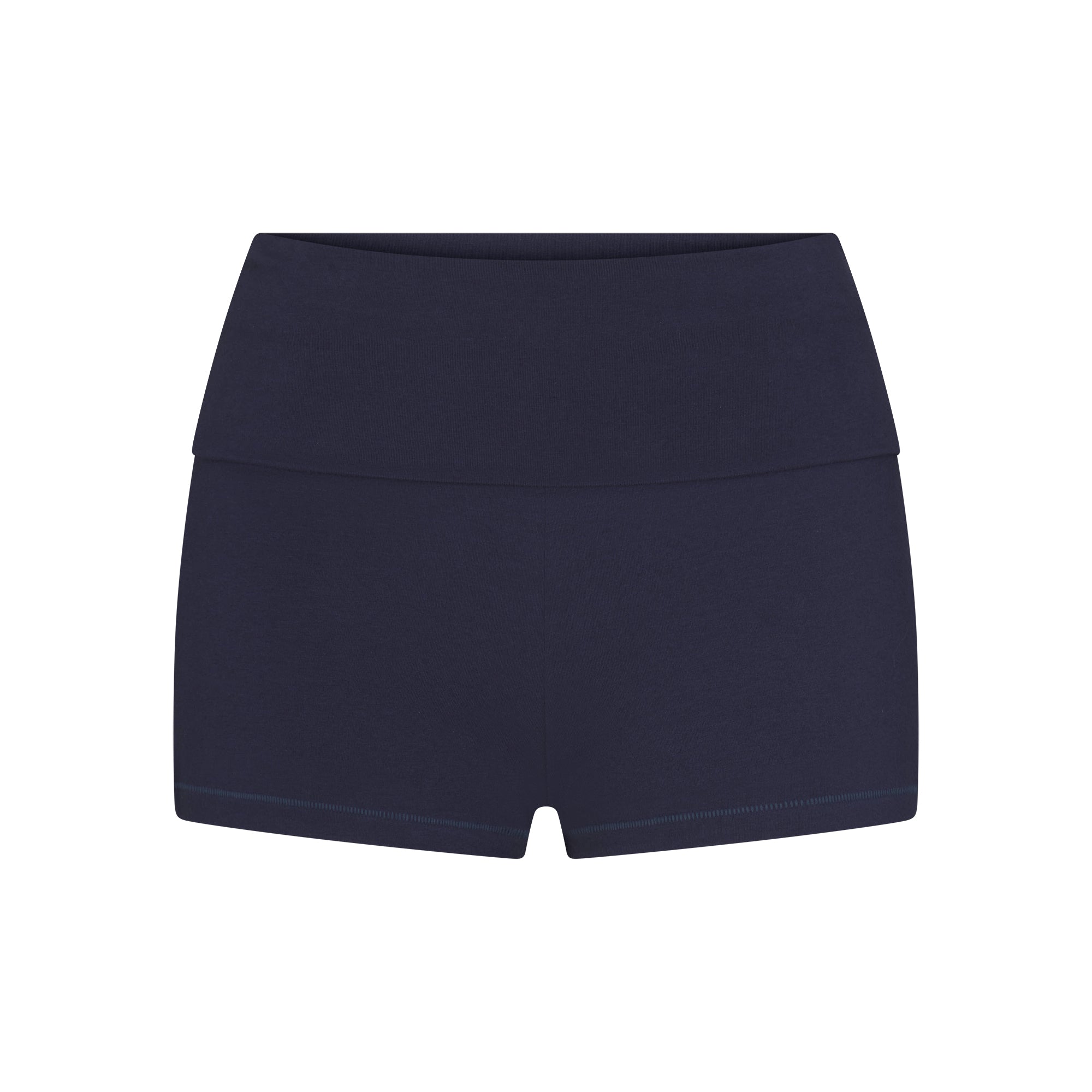 COTTON JERSEY FOLDOVER SHORT | NAVY