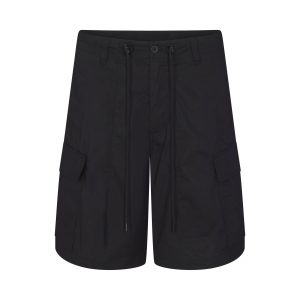 WOVEN COTTON OVERSIZED CARGO SHORT | ONYX