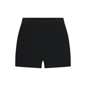 REFINED KNIT HIGH-WAISTED SHORT | OBSIDIAN