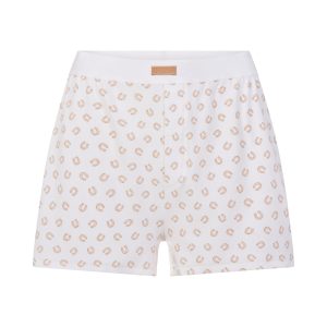 COTTON RIB LOOSE BOXER | OCHRE HORSESHOE PRINT
