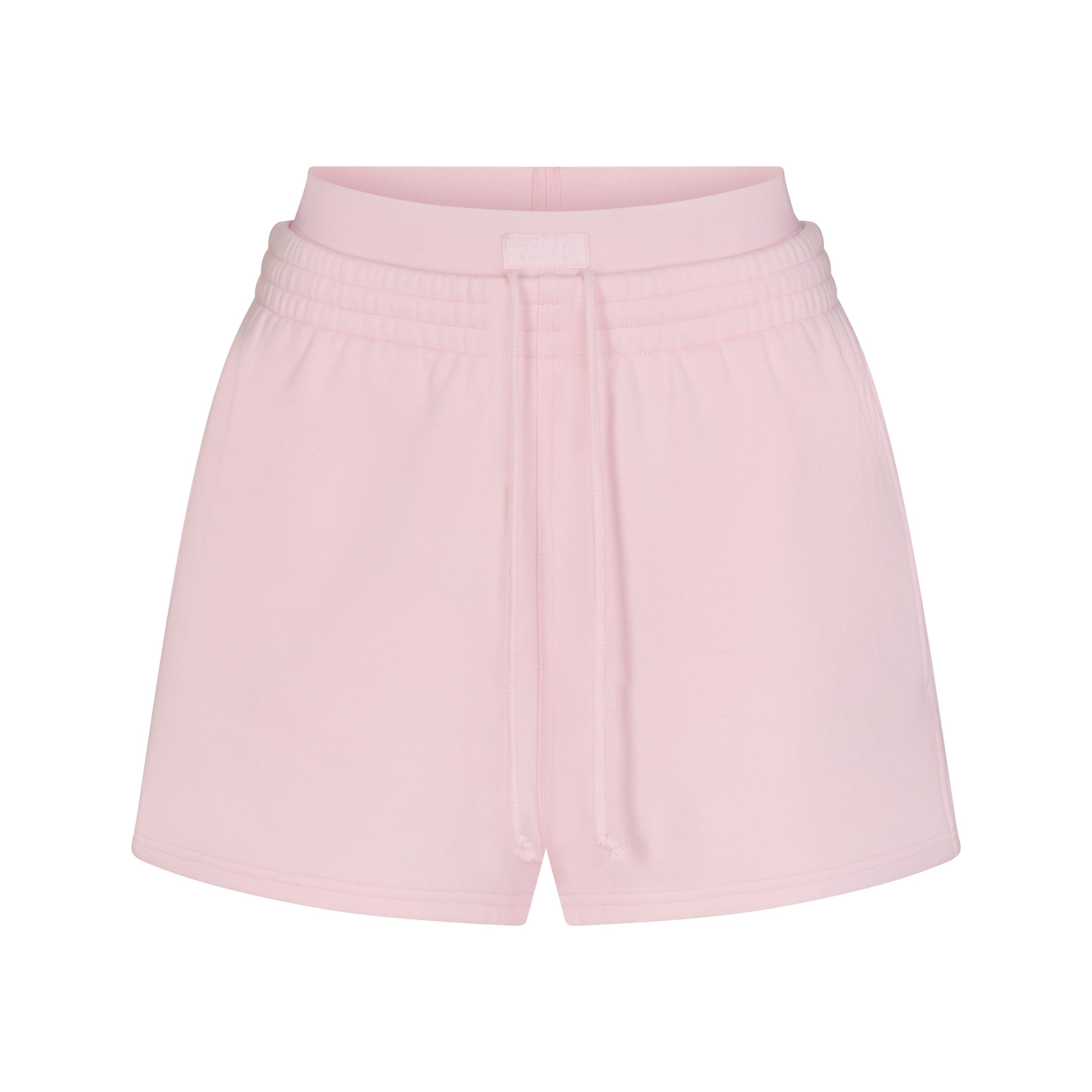 COTTON FLEECE DOUBLE WAISTBAND SHORT | CHERRY BLOSSOM