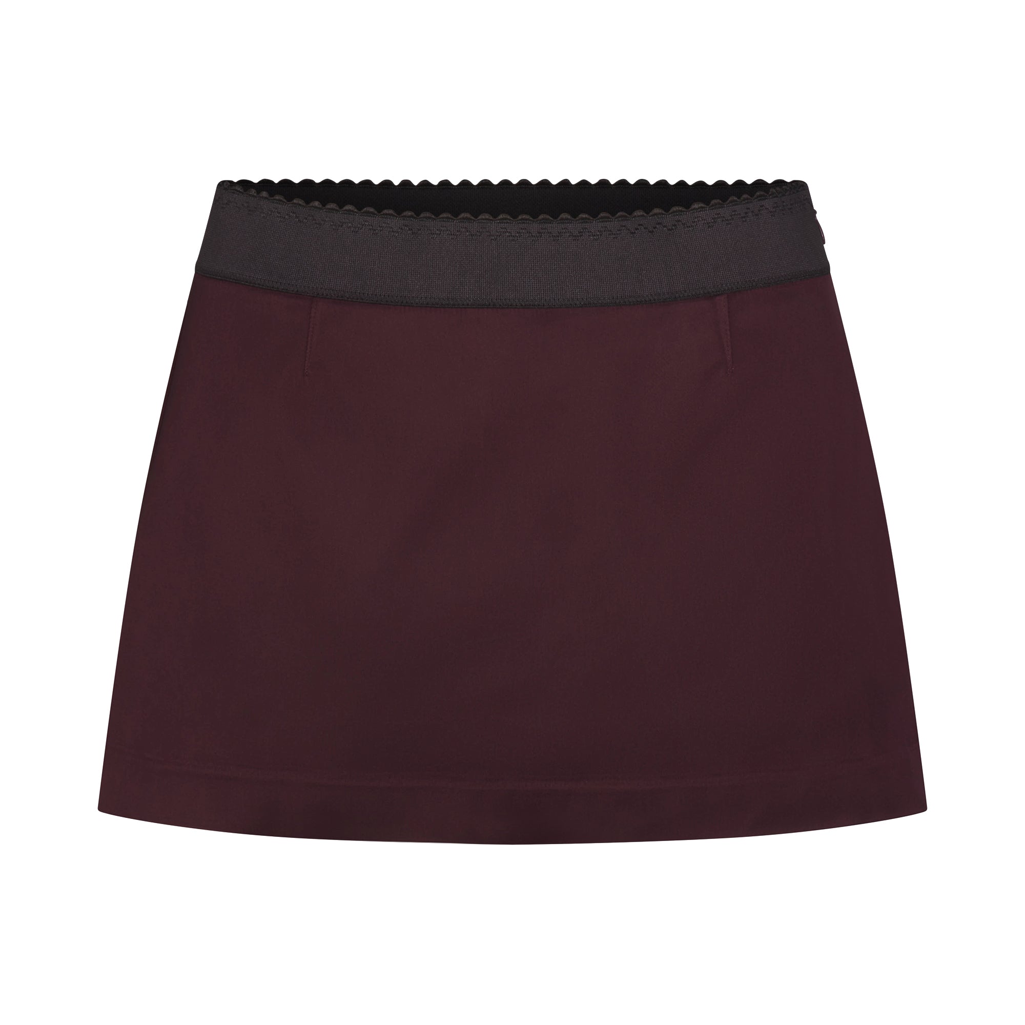SATIN MINI SKIRT | CURRANT