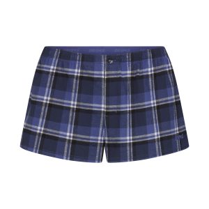 FLANNEL SLEEP CHEEKY BOXER | INDIGO OUTDOOR PLAID