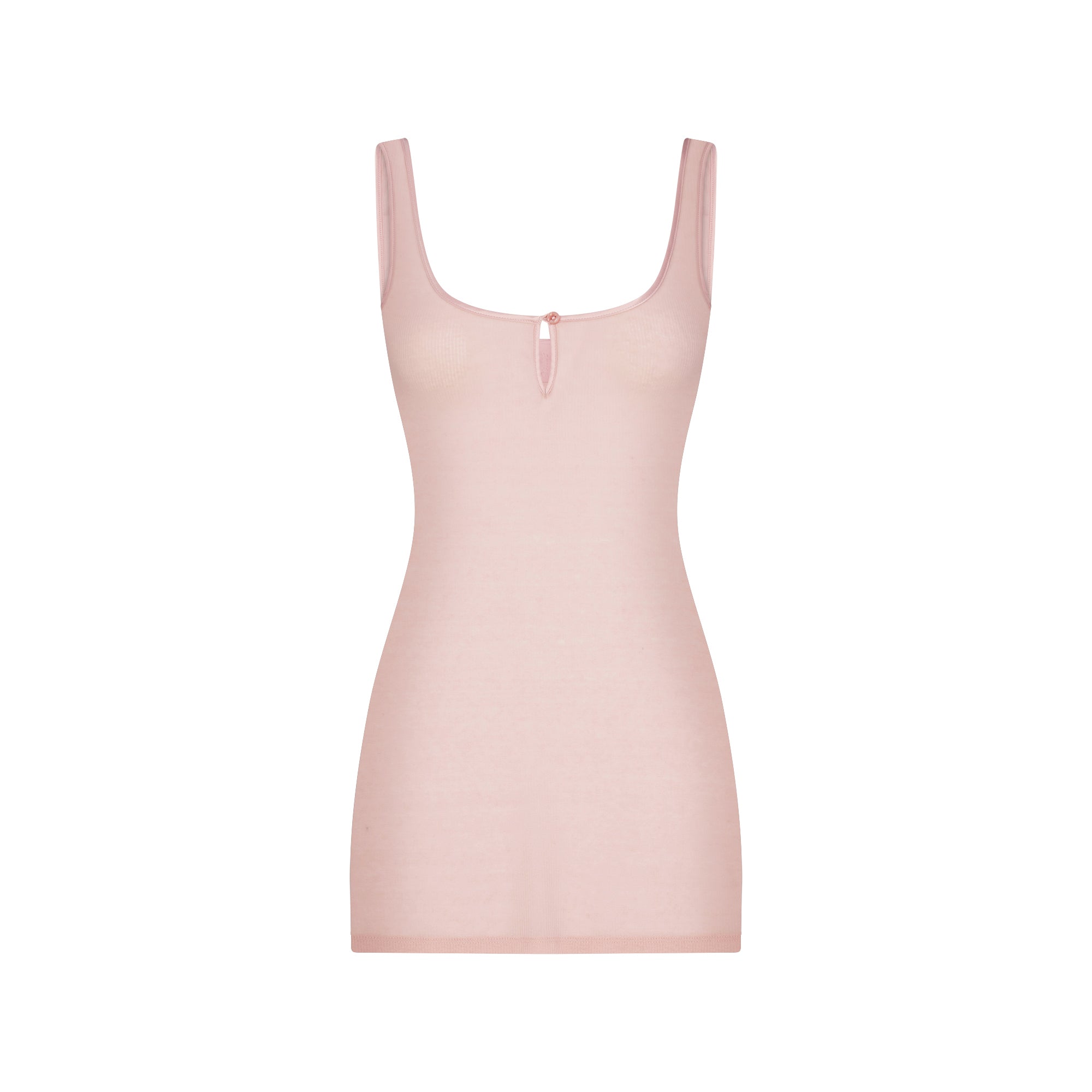 SHEER RIB MINI SLIP DRESS | MORGANITE