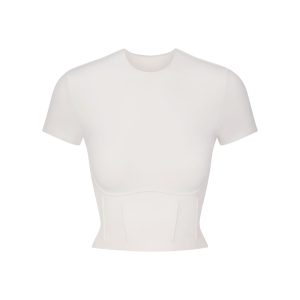 NikeSKIMS MATTE CROPPED CORSET T-SHIRT | IVORY