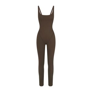 NikeSKIMS MATTE CORSET 29 ONE PIECE | DARK SEPIA