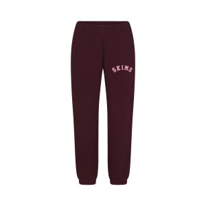 COTTON FLEECE CLASSIC JOGGER | CURRANT ARCHED SKIMS PLAID