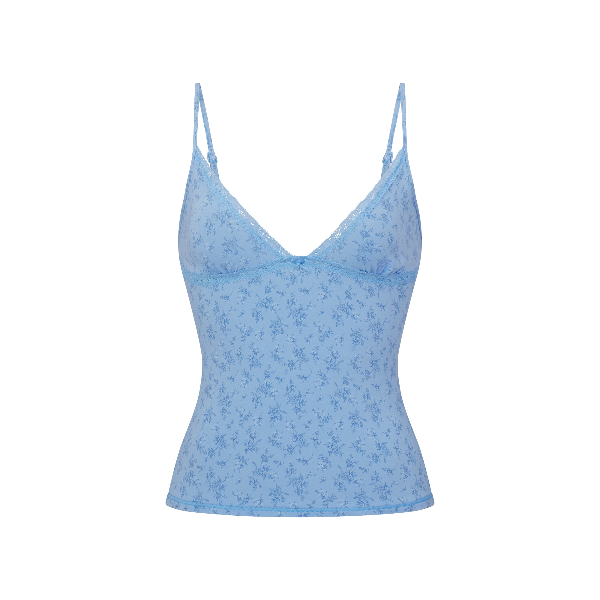 LIGHTWEIGHT COTTON LACE CAMI AND BOY SHORT SET | SURF DAINTY FLORAL PRINT - Image 5