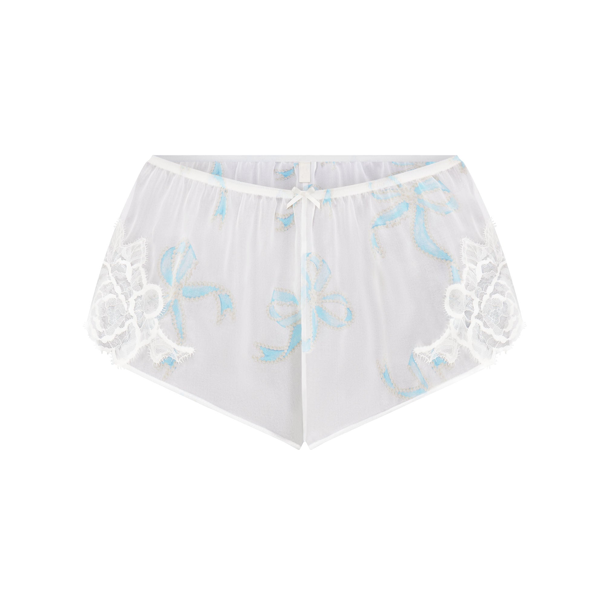 SKIMS ROMANCE CAMI AND SHORT SET | IVORY PEARL BOWS PRINT - Image 8