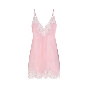 SILK LACE MINI SLIP DRESS | PEONY TONAL