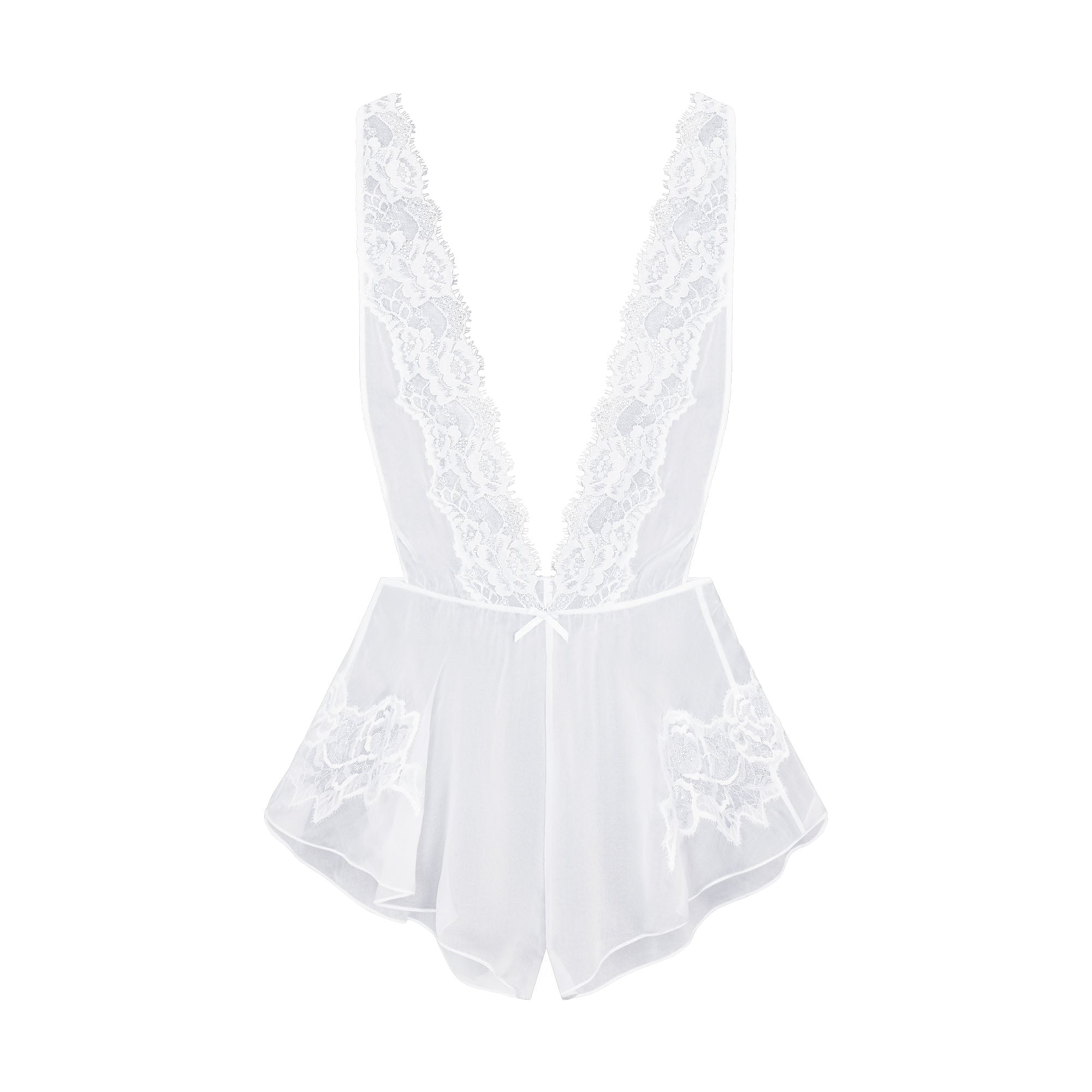 SKIMS ROMANCE PLUNGE TEDDY | IVORY
