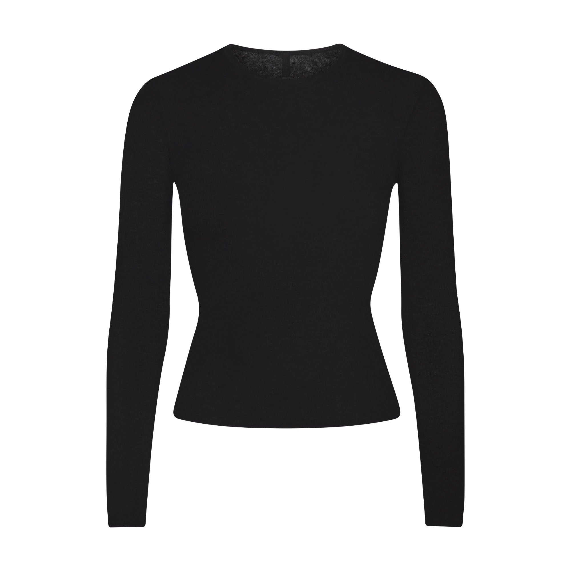 FEATHERWEIGHT CASHMERE LONG SLEEVE TOP | ONYX