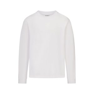 HEAVYWEIGHT COTTON MENS RELAXED LONG SLEEVE T-SHIRT | CHALK