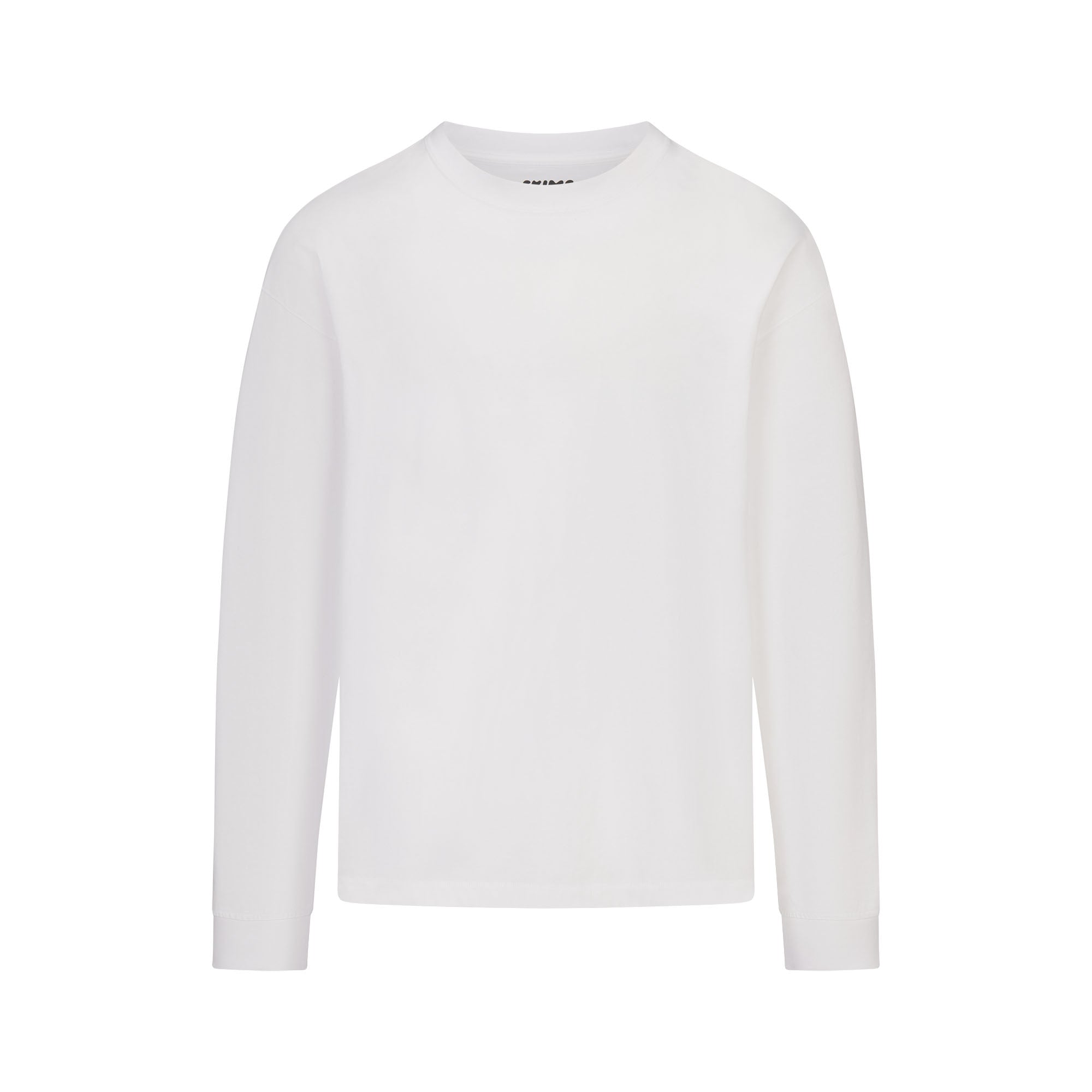 HEAVYWEIGHT COTTON MENS RELAXED LONG SLEEVE T-SHIRT | CHALK