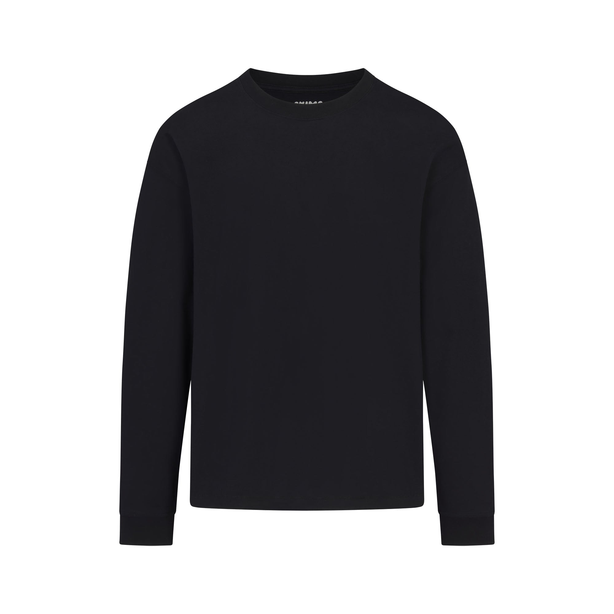HEAVYWEIGHT COTTON MENS RELAXED LONG SLEEVE T-SHIRT | OBSIDIAN