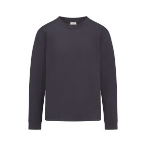 HEAVYWEIGHT COTTON MENS RELAXED LONG SLEEVE T-SHIRT | RAVEN
