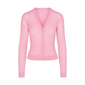 SHEER KNIT CARDIGAN | PEONY