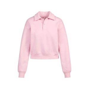 COTTON FLEECE POLO SWEATSHIRT | HALITE