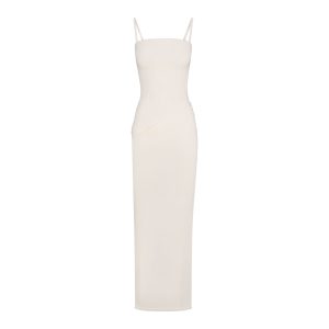 VETTESE X SKIMS SHEER MODAL LONG DRESS | ECRU