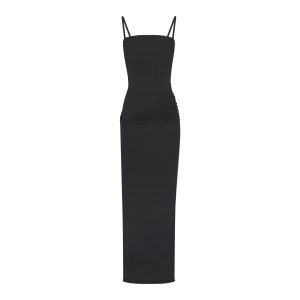 VETTESE X SKIMS SHEER MODAL LONG DRESS | ONYX