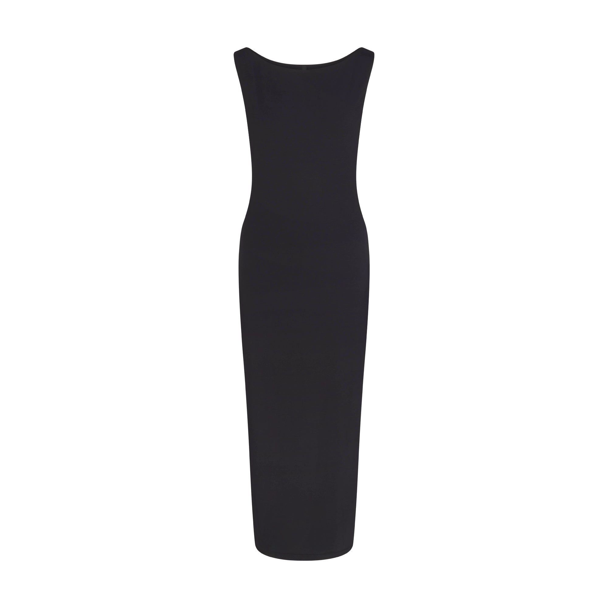 SMOOTH LAYERS CUT OUT LONG DRESS | OBSIDIAN