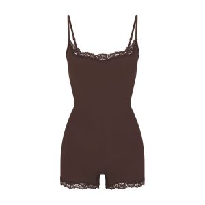 FITS EVERYBODY LACE ONESIE | ESPRESSO