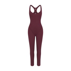 NikeSKIMS MATTE RACER LONG ONE PIECE | CURRANT
