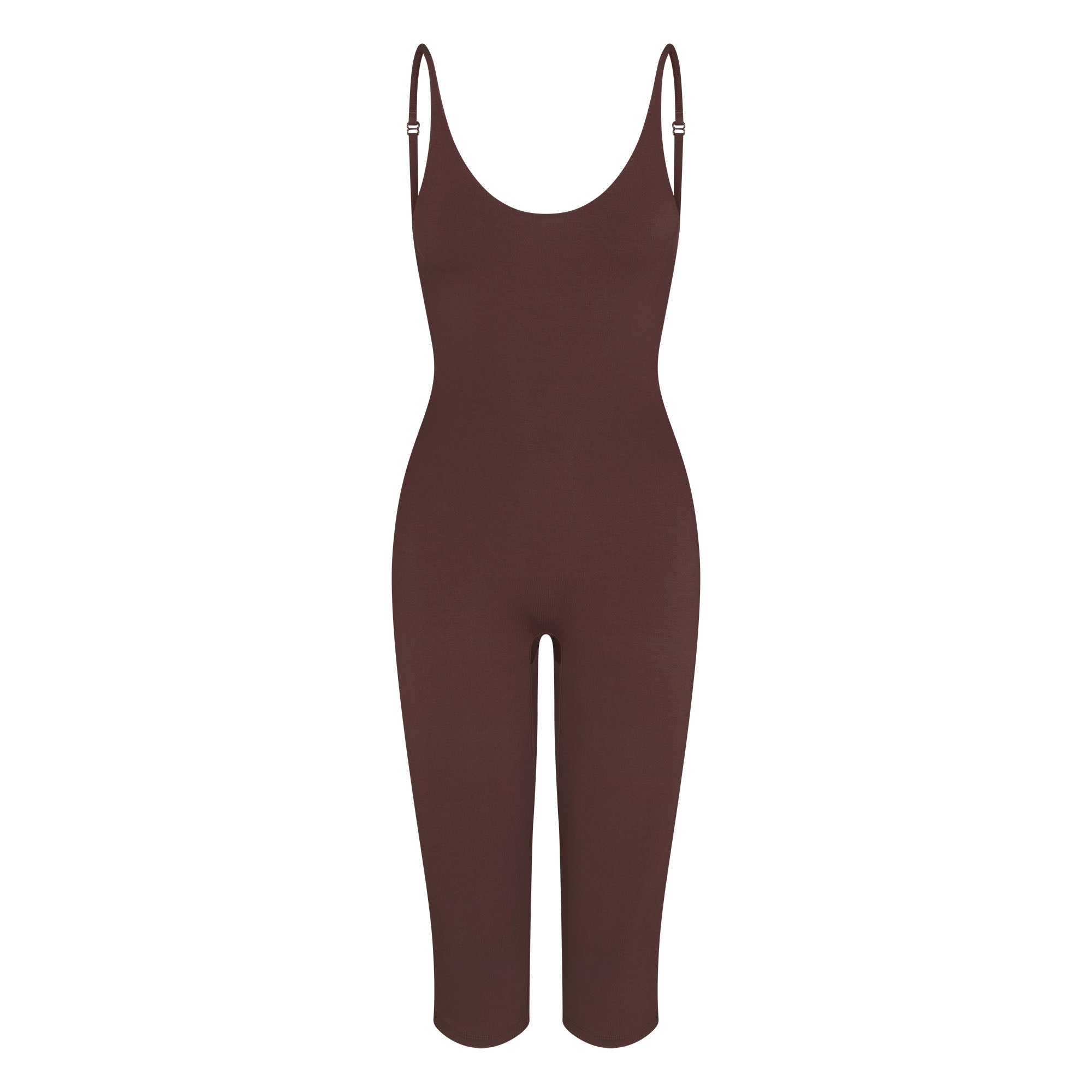 SMOOTH LAYERS CAPRI CATSUIT | COCOA