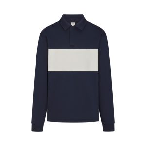 FLEECE LOUNGE MENS RUGBY POLO | NAVY