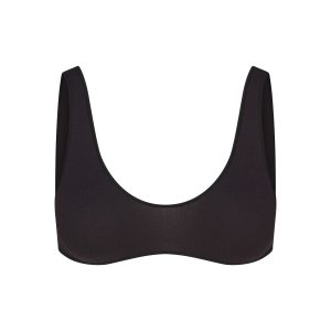 WOOL RIB BRALETTE | OBSIDIAN